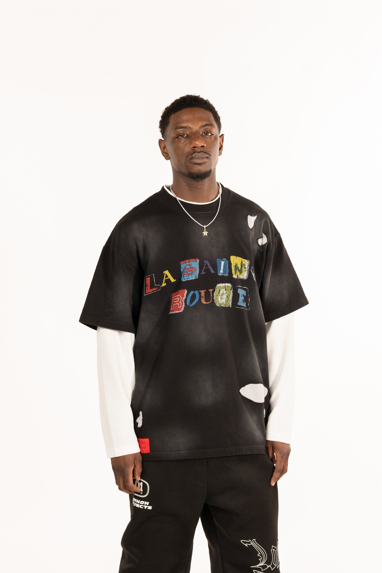 Diesel Double Layer T-WESHER T-Shirt with Tie-Dye Effect men
